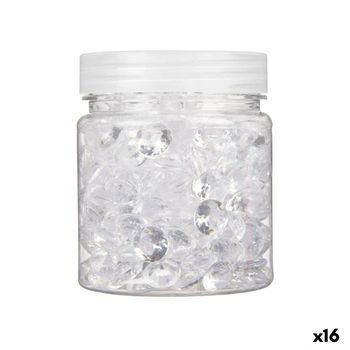 Piedras Decorativas Diamante 150 G Transparente Plástico 6,5 X 8 X 6,5 Cm (16 Unidades)