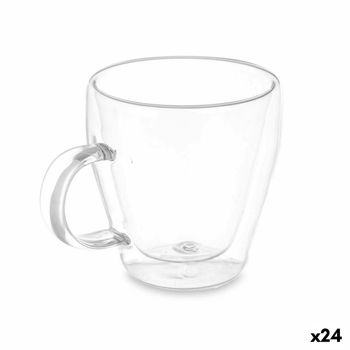 Taza Mug Transparente Vidrio De Borosilicato 270 Ml (24 Unidades)