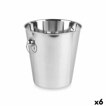 Cubitera Plateado Acero Inoxidable 7,9 L 27 X 27 X 25,5 Cm (6 Unidades)