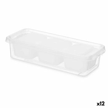 Organizador Blanco Plástico 28,2 X 6 X 11,7 Cm (12 Unidades)