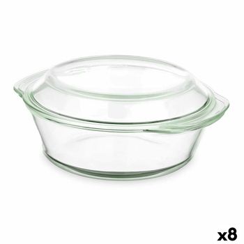 Cacerola Con Tapa Transparente Vidrio De Borosilicato 2 L (8 Unidades)