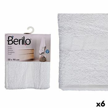 Toalla De Baño 50 X 90 Cm Blanco (6 Unidades)