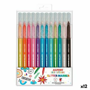 Set De Rotuladores Alpino Glitter Marker Multicolor (12 Unidades)