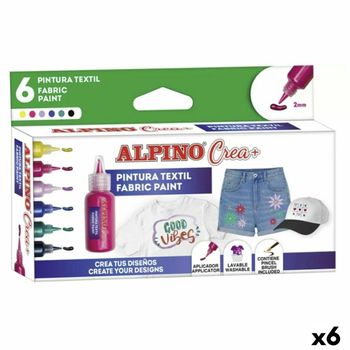 Set De Pintura Alpino Fabric Paint Textil (6 Unidades)