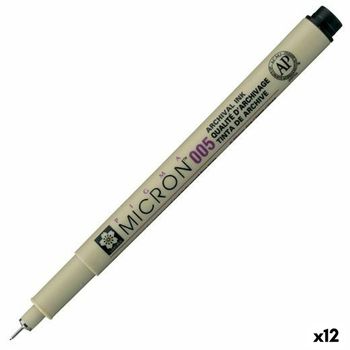 Rotulador Talens Sakura Pigma Micron 005 Negro (12 Unidades)