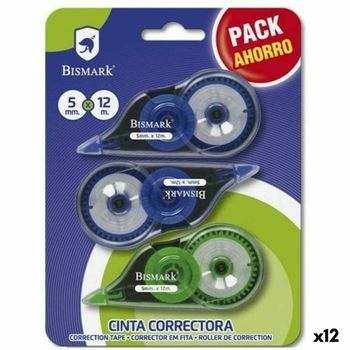 Cinta Correctora Bismark Azul Verde 5 Mm 12 M (12 Unidades)