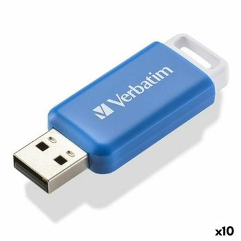 Memoria Usb Verbatim V Databar Azul Negro 64 Gb