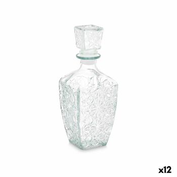 Botella De Cristal Licor Estrellas Transparente 900 Ml (12 Unidades)