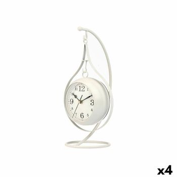 Reloj De Mesa Colgante Blanco Metal 18 X 33 X 17 Cm (4 Unidades)