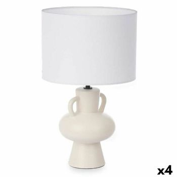 Lámpara De Mesa Jarrón 40 W Blanco Cerámica 24 X 39,7 X 24 Cm (4 Unidades)