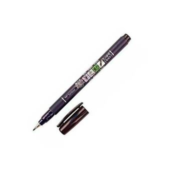 Tombow Fudenosuke Rotulador Caligraf?a Punta El?stica Blanda Negro