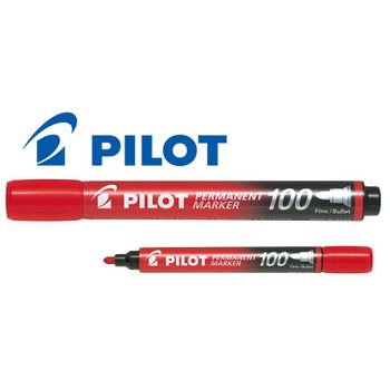 Rotulador Pilot Permanente Rojo