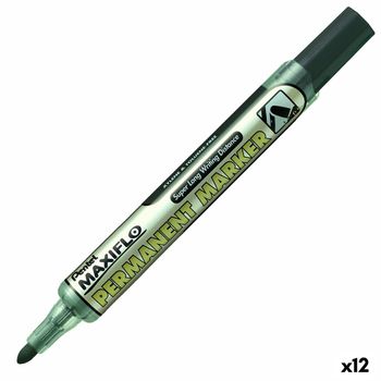 Rotulador Permanente Pentel Maxiflo Nlf50 Negro (12 Unidades)