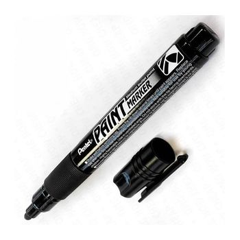 Pentel Paint Marker Marcador Permanente Punta Conica Negro -12u-