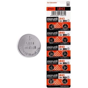 Pack De 10 Pilas Alcalinas De Boton Lr43 1.5v Maxell