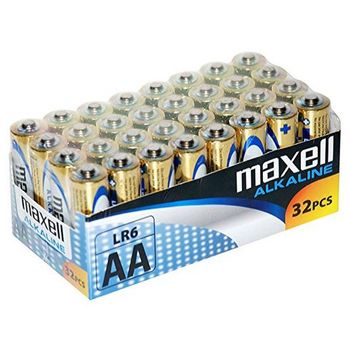 Pilas Alcalinas Maxell Mxblr06p32 Lr06 Aa 1.5v (32 Pcs)