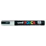 Uni-ball Marcador Especial Pc-5m Trazo 1.8-2.5mm Lavable Blanco Carteleria  Postes? P...