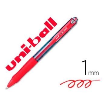 Boligrafo Uni-ball Laknock Sn-100 Retractil Color Rojo (pack De 12)