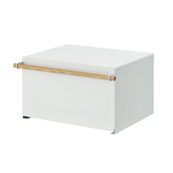 Caja De Almacenamiento Blanca Con Asa De Madera - L43 Cm