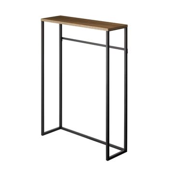 Consola De Entrada De Metal Y Madera Blanca - L60 Cm - L 60  X A 18,5  X H 80,5  Cm