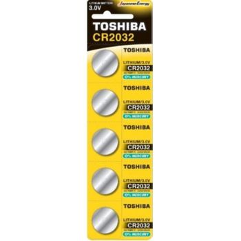 Pack De 5 Pilas De Bot?n Toshiba Cr2032/ 3v