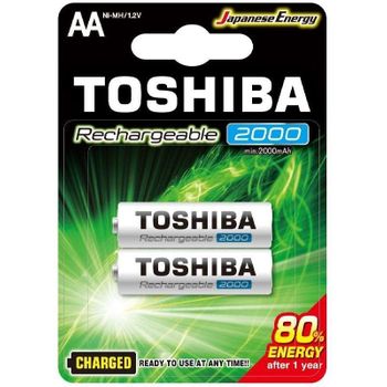Pack De 2 Pilas Aa Toshiba Rechargeable/ 1.2v/ Recargables