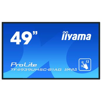 Iiyama Prolite Tf4939uhsc-b1ag Pantalla Para Pc 124,5 Cm (49") 3840 X 2160 Pixeles 4k Ultra Hd Led Pantalla Táctil Multi-usuario Negro