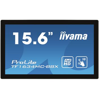 Iiyama Prolite Tf1634mc-b8x Pantalla Para Pc 39,6 Cm (15.6") 1920 X 1080 Pixeles Full Hd Led Pantalla Táctil Multi-usuario Negro