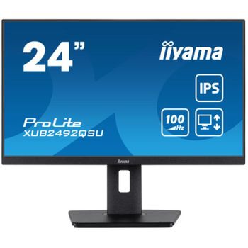 Iiyama Prolite Xub2492qsu-b1 Pantalla Para Pc 60,5 Cm (23.8") 2560 X 1440 Pixeles Wide Quad Hd Led Negro