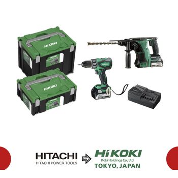 Hikoki Kc18drbl Kit Combo Brushless 18v - 5.0ah (dh18dblw4 + Dv18dbslw3)