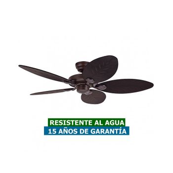 Ventilador De Techo Para Exterior Ipx4 Hunter 24323 Outdoor Elements Mimbre, Hoja Palmera