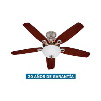 Ventilador De Techo Hunter Con Luz 50571 Builder Deluxe 132 Cereza O Nogal  / Cromado