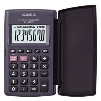 Calculadora Casio Hl-820lv-bk Gris Resina (10 X 6 Cm)