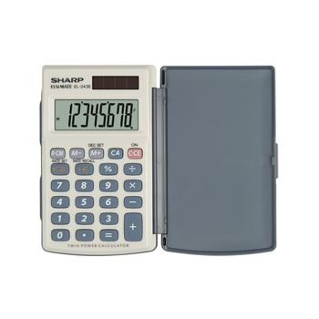 Sharp El-243e Calculadora Bolsillo Calculadora Básica Gris, Blanco