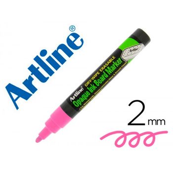 Rotulador Artline Pizarra Epd-4 Color Rosa Fluorescente Opaque Ink Board Punta Redonda 2 Mm (pack De 12 Uds.)