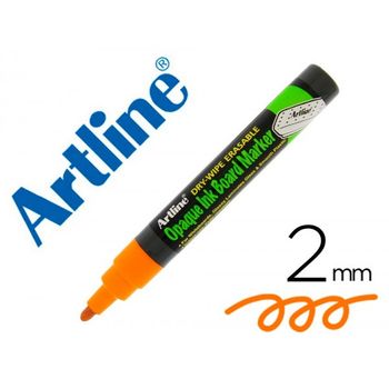 Rotulador Artline Pizarra Epd-4 Color Naranja Fluorescente Opaque Ink Board Punta Redonda 2 Mm (pack De 12 Uds.)