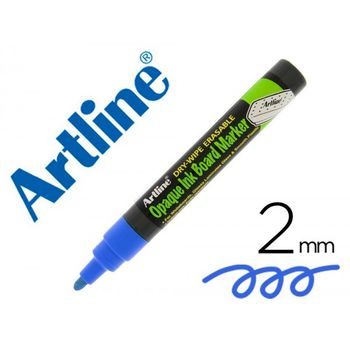 Rotulador Artline Pizarra Epd-4 Color Azul Opaque Ink Board Punta Redonda 2 Mm (pack De 12 Uds.)