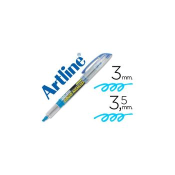 Rotulador Artline Fluorescente Ek-640 Azul -punta Biselada 12 Unidades