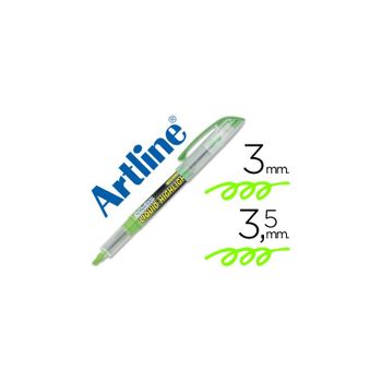 Rotulador Artline Fluorescente Ek-640 Verde -punta Biselada 12 Unidades