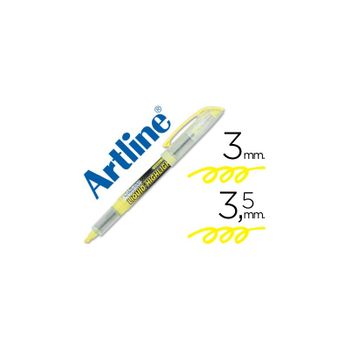 Rotulador Artline Fluorescente Ek-640 Amarillo -punta Biselada 12 Unidades