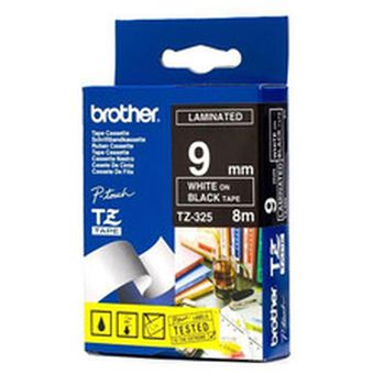 Brother Tz-325 Cinta Para Impresora De Etiquetas Blanco Sobre Negro