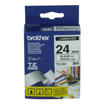 Brother Tz-251 Cinta Para Impresora De Etiquetas