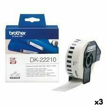 Papel Continuo Para Impresoras Brother Dk-22210 Blanco 29 Mm X 30,48 M