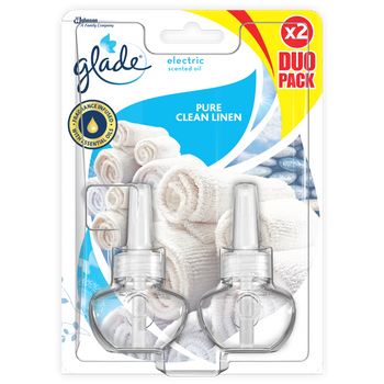 Glade Recambio Ambientador Eléctrico Pure Clean Linen Twin 2 Unidades