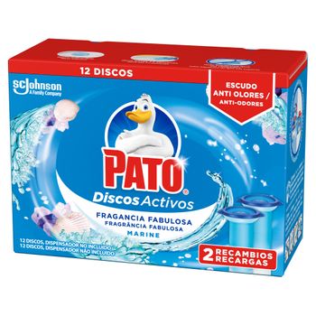 Pato Discos Activos Marine - Pack de 6 Recambios (18 Discos) - Limpia y  Desinfecta el Inodoro