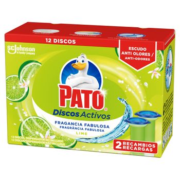 Pato WC discos activos dispensador 2X36 ml. Limón. - Tarraco