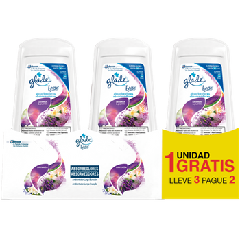 Glade Pack Brise Asorbeolores Lavanda 3 Unidades