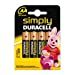 Pila Duracell Alcalina Simply Aa Lr06 4ud