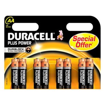 Pilas Alcalinas Duracell Plus Power Durlr6p8b Lr6 Aa 1.5v (8 Pcs)