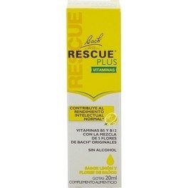 Flores De Bach Bach Rescue Plus Vitaminas Gotas20 Ml S/alcohol